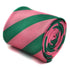 pink and green barber striped tie